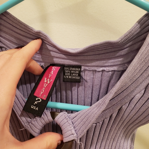 Say What? Ribbed Tank - Picture 4 of 4